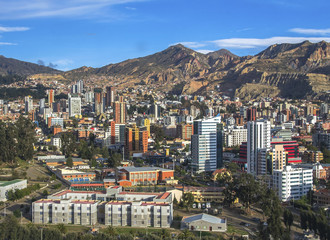 Obraz premium Cityscape of La Paz in Bolivia