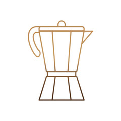 italian coffee maker icon over white background vector illustration