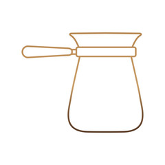 coffee pot icon over white background vector illustration