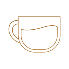 coffee mug icon over white background vector illustration
