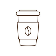 coffee cup icon over white background vector illustration