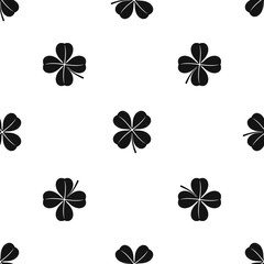 Clover leaf pattern seamless black