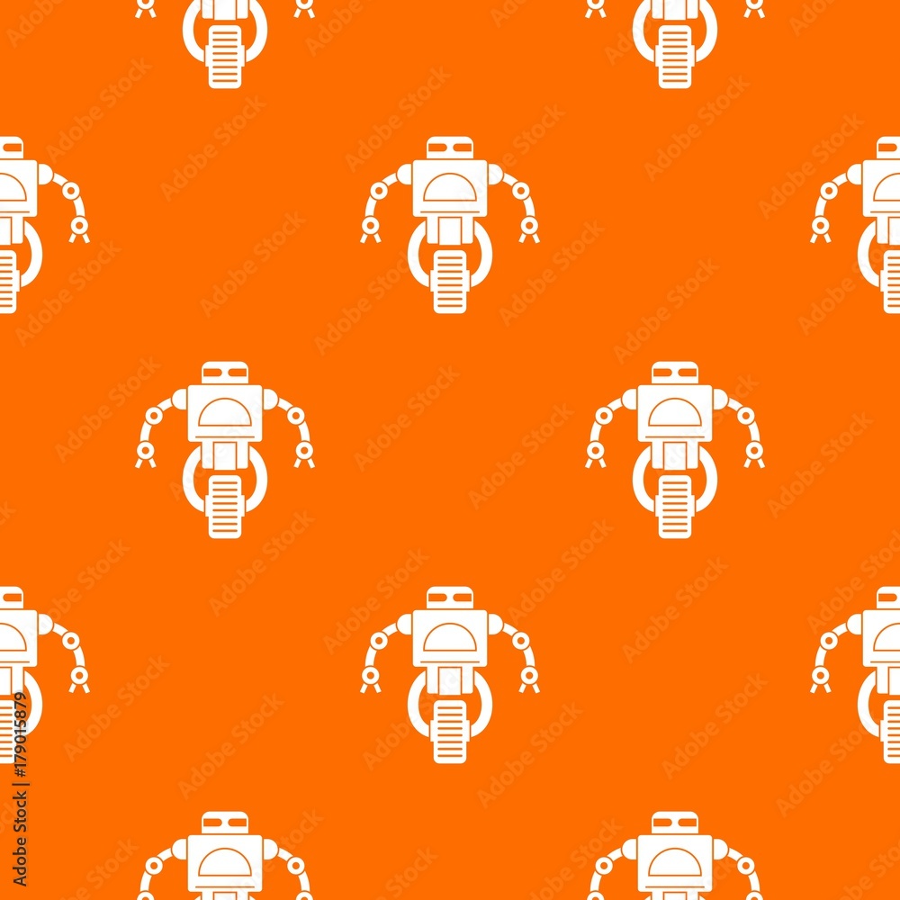 Poster machine robot pattern seamless