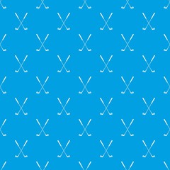 Two golf clubs pattern seamless blue