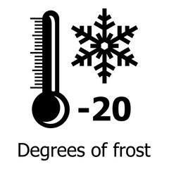 Frost icon, simple style