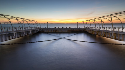 Fototapeta na wymiar Pier at Tagus River, Lisbon - Portugal