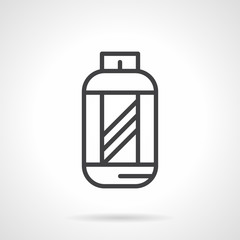 Amino acids jar flat line vector icon