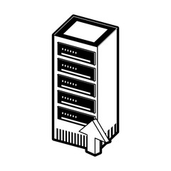 Storage servers technology icon vector illustration graphic design