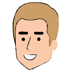 young man head avatar character