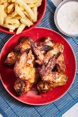 Tasty baked chicken wings