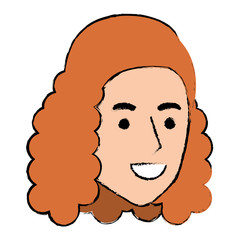 beautiful woman head avatar character