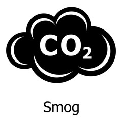 Smog icon, simple style