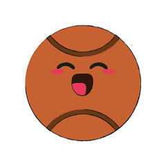 basketball ball happy character cartoon icon image vector illustration design 