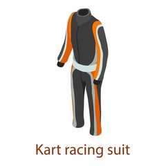 Racing suit icon, isometric 3d style