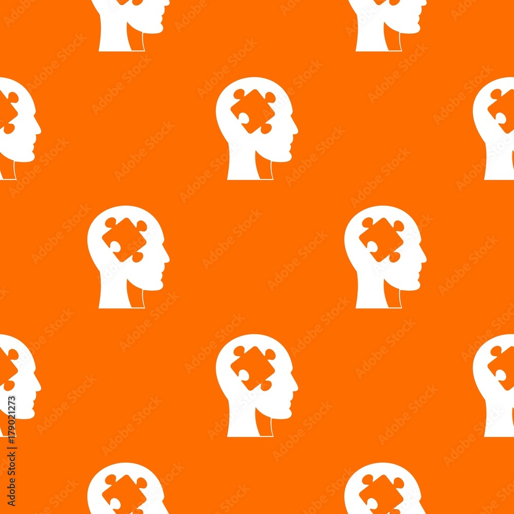 Poster head with puzzle pattern seamless