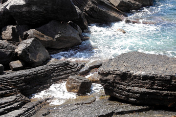waves that swell on the rocky g