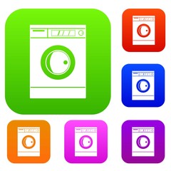 Washing machine set color collection