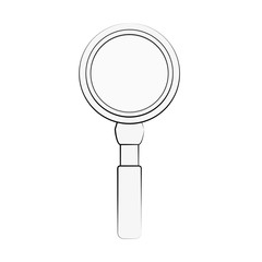 magnifying glass icon image vector illustration design  black sketch line