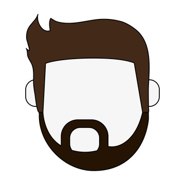 man with beard avatar head icon image vector illustration design 