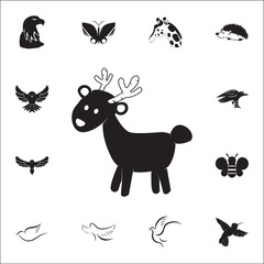 cute deer icon. Set of animal icons. You can use in web or app icons
