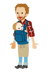 Father using Baby Carrier