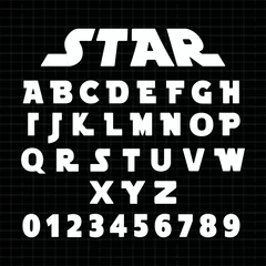 Alphabet font template © bobnevv