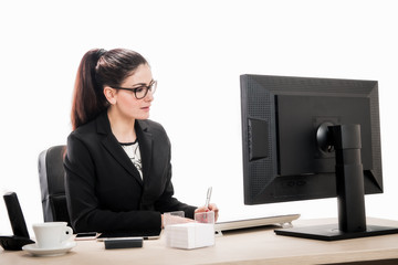 Business woman working in the office