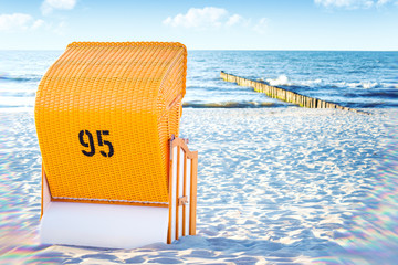 Strandkorb an der Ostsee