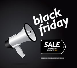 Black Friday Sale background with copy space. EPS 10 vector.