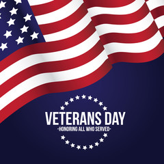 Veterans Day illustration. EPS 10 vector.