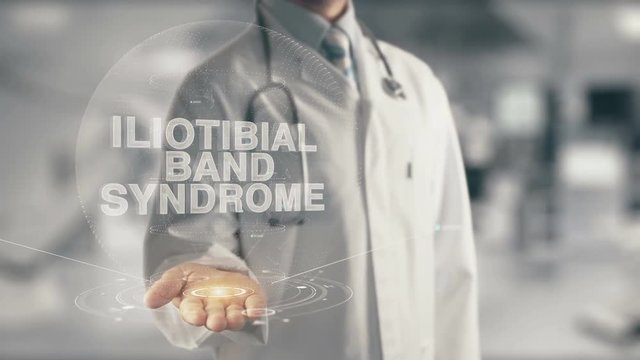 Doctor holding in hand Iliotibial Band Syndrome