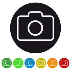 Photography camera icon for apps and websites