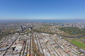 Aerial view of Cremorne, looking south-west to South Yarra