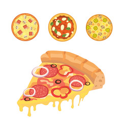 Thinly sliced pepperoni is a popular pizza. Italian cook and pizzas delivery.