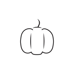 Vector Pumpkin icon. Farm vegetables element. Premium quality graphic design. Signs, outline symbols collection, simple thin line icon for websides, web design, mobile app, infographics