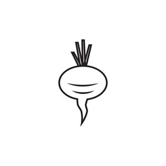 Fototapeta premium Vector Radish icon. Farm vegetables element. Premium quality graphic design. Signs, outline symbols collection, simple thin line icon for websides, web design, mobile app, infographics
