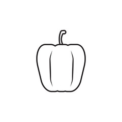 Vector pepper icon. Farm vegetables element. Premium quality graphic design. Signs, outline symbols collection, simple thin line icon for websides, web design, mobile app, infographics
