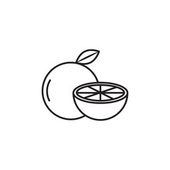 Vector Orange icon. Farm fruit element. Premium quality graphic design. Signs, outline symbols collection, simple thin line icon for websides, web design, mobile app, infographics