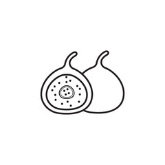 Vector Fig icon. Farm fruit element. Premium quality graphic design. Signs, outline symbols collection, simple thin line icon for websides, web design, mobile app, infographics