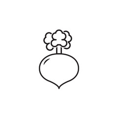 Vector Radish icon. Farm vegetables element. Premium quality graphic design. Signs, outline symbols collection, simple thin line icon for websides, web design, mobile app, infographics