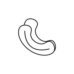 Vector Cashew nut icon. Farm fruit element. Premium quality graphic design. Signs, outline symbols collection, simple thin line icon for websides, web design, mobile app, infographics