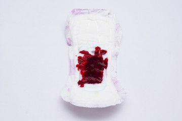 Menstrual Blood On Sanitary Pad