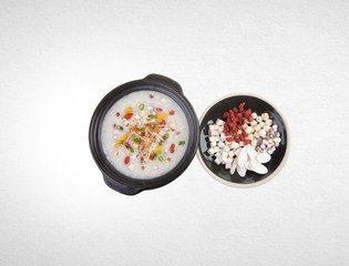 Porridge or healthy eating and lifestyle concepts.