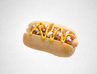 hot dog or sausage hot dog on a background.