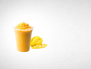 yogurt or mango yogurt on a background.
