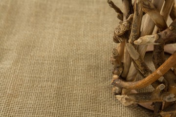 Cropped image of wooden decoration