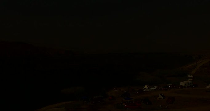 Timelapse of campers during the solar eclipse over Mackay, Idaho.