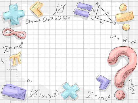 Math Symbols Numbers Background Illustration