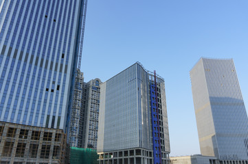 Obraz na płótnie Canvas Construction Site, Common Modern Building