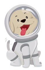 Cute Dog Astronaut Spacesuit